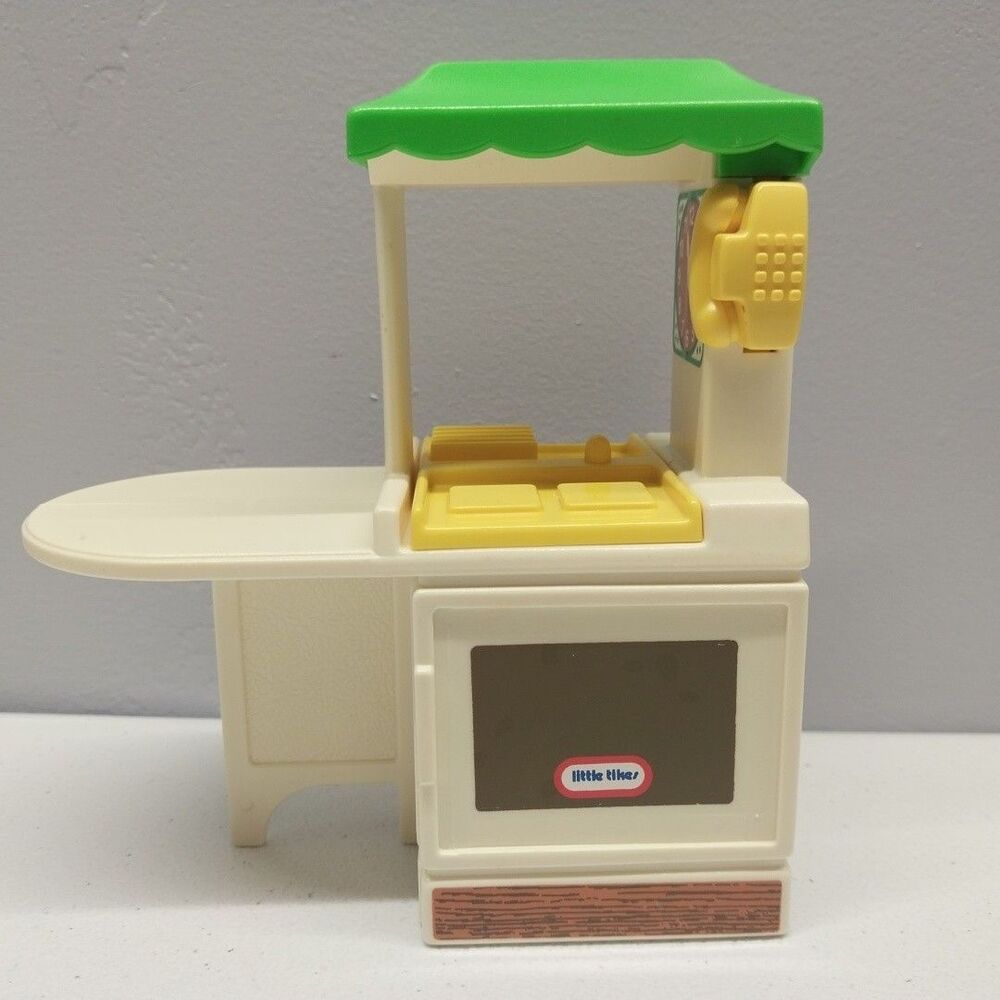 Vintage Little Tikes Kitchen Sink Stove Phone Dollhouse Replacement Playset